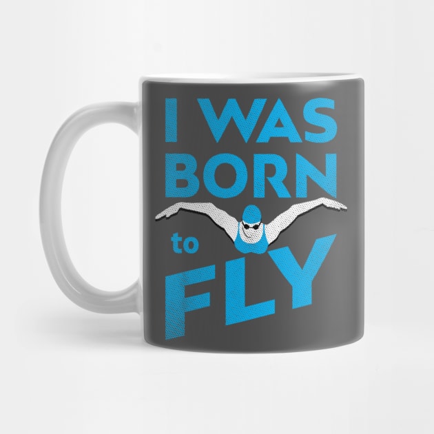 I Was Born To Fly Womens Swimming Design by atomguy